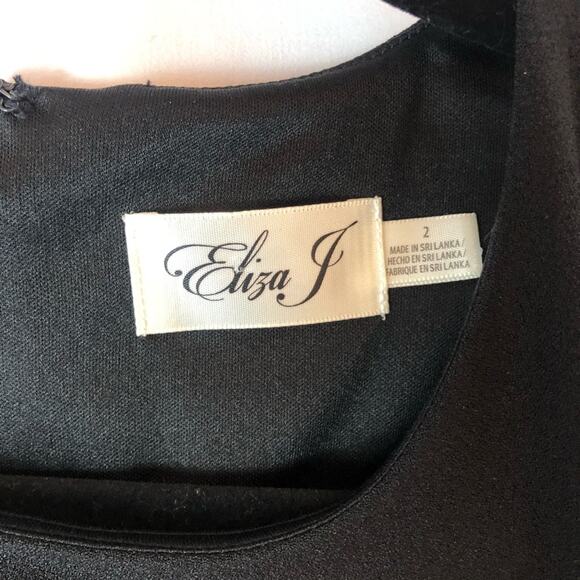 Eliza J. Black Cold Shoulder Shift Dress size 2 - Picture 4 of 6
